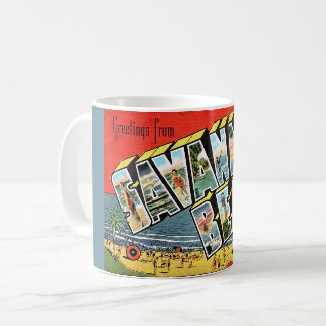 Savannah Beach Géorgie 2 Salutation Mug (Devant gauche)