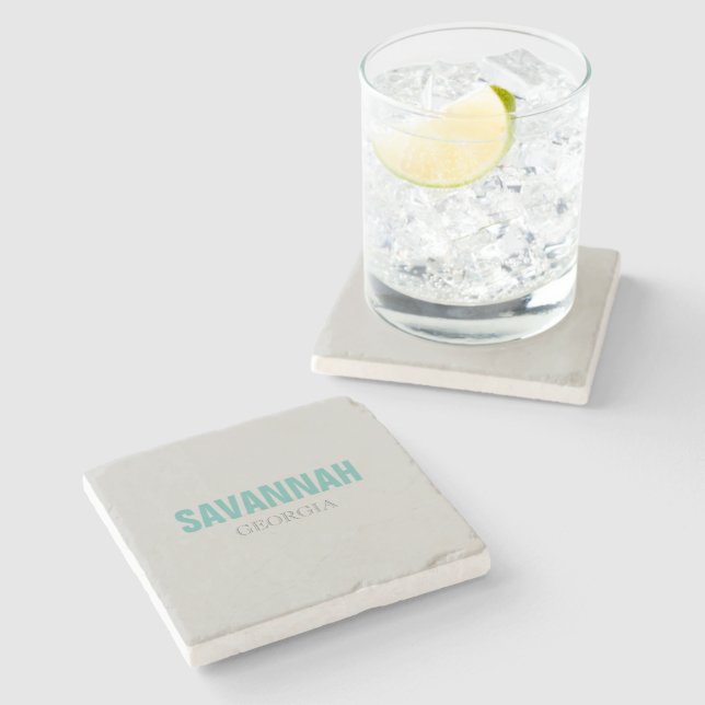 Savannah Beach Style Stein Untersetzer (Seitenansicht)