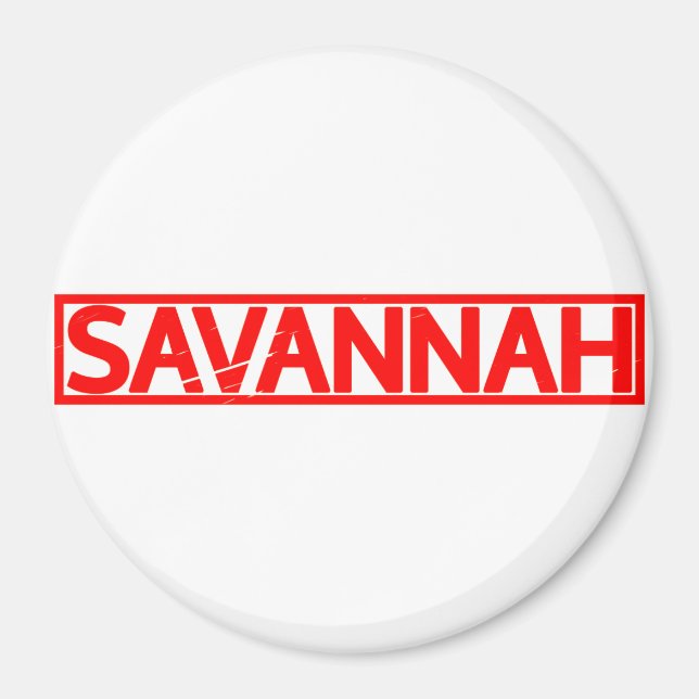 Savannah Briefmarke Magnet (Vorne)