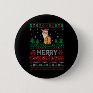 Savannah Cat Lovers Weihnachtsmannmütze Weihnachts Button