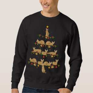 Savannah Cat Xmas Tree Geschenk Weihnachtsmannmütz Sweatshirt