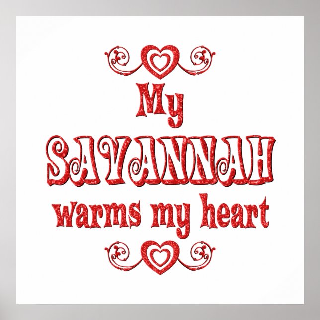 Savannah Cats warme mein Herz Poster (Vorne)