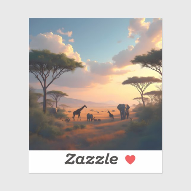 Savannah Dawn - Square Vinyl Aufkleber (Blatt)