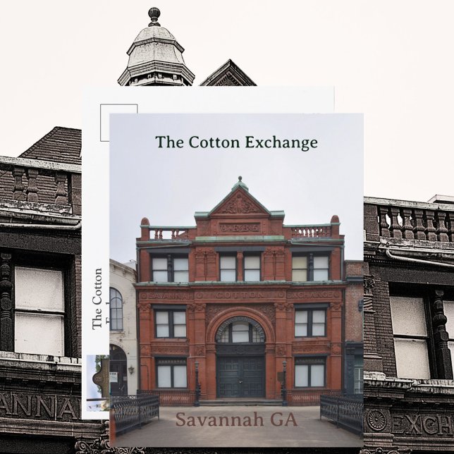 Savannah GA Cotton Exchange fotografisch Postkarte (Von Creator hochgeladen)