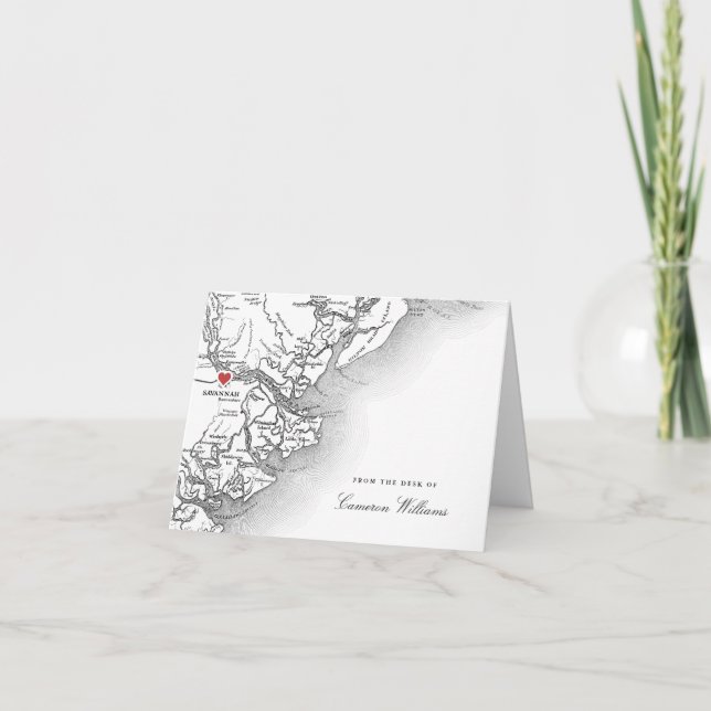 Savannah GA élégant bureau noir et blanc de (Devant)