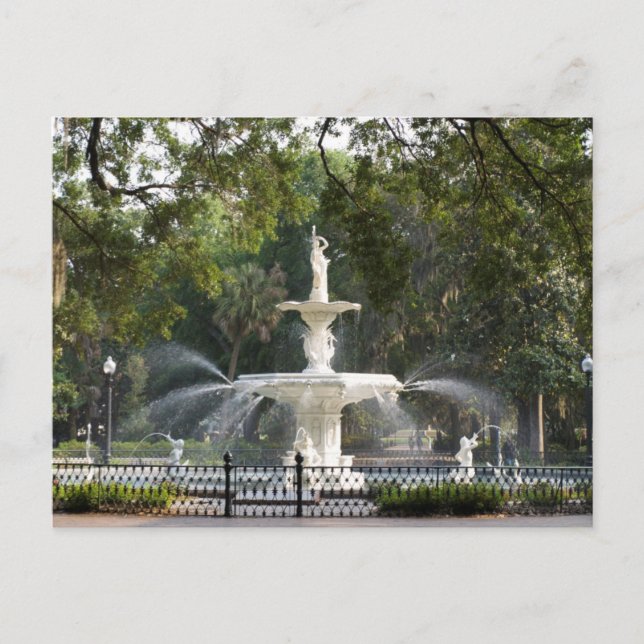 Savannah, GA Park Fountain Carte postale (Devant)