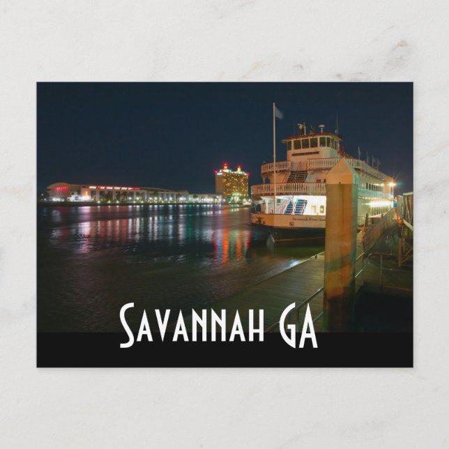 Savannah GA Postkarte (Vorderseite)