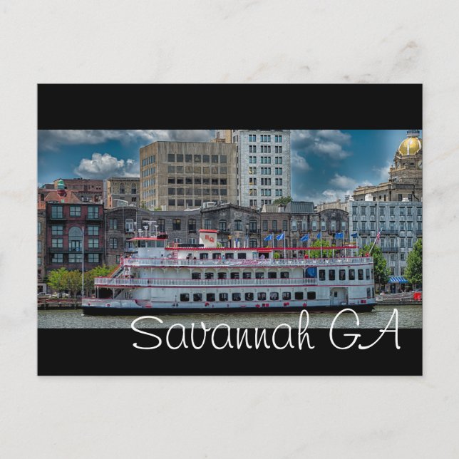Savannah GA Postkarte (Vorderseite)