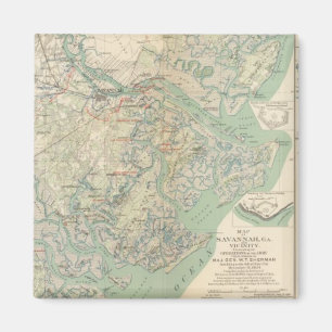 Savannah, Ga und Umgebung Magnet