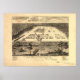Savannah Georgia 1734 Panoramakarte Poster (Vorne)