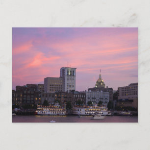 Savannah, Georgia bei Sunset Postkarte