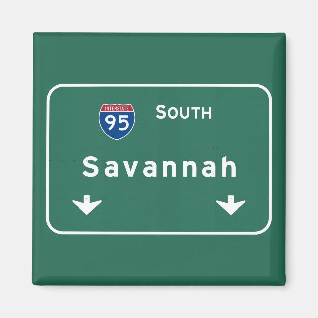 Savannah Georgia ga Interstate Highway Freeway : Magnet (Vorne)