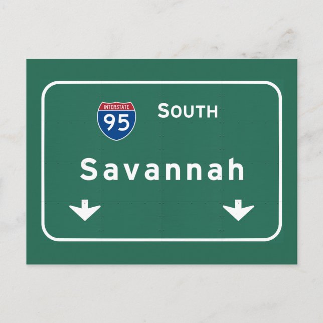 Savannah Georgia ga Interstate Highway Freeway : Postkarte (Vorderseite)