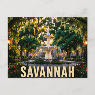 Savannah Georgia Historisches Garten Reise Geschen Postkarte