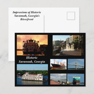 Savannah, Georgia Holiday Postcard Feiertagspostkarte