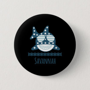 Savannah Georgia Nautische Küstenfischerei Schifff Button