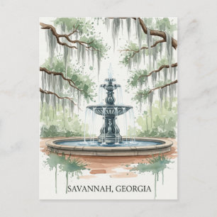 Savannah Georgia Postkarte