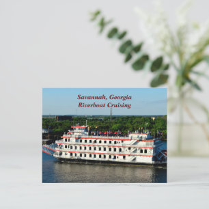 Savannah, Georgia Riverboat Feiertagspostkarte