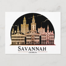 Savannah Georgia Skyline wird zu