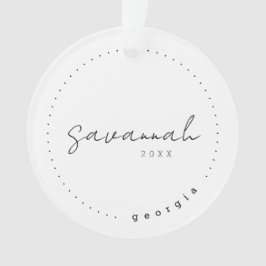 Savannah Georgia Travel Vereinigte Staaten Simple Ornament