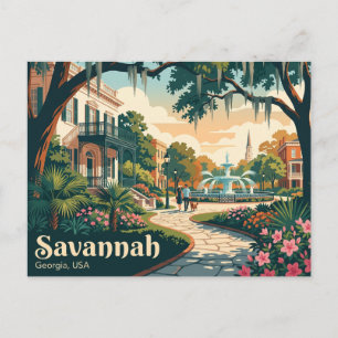 Savannah, Georgia, USA USA Postkarte