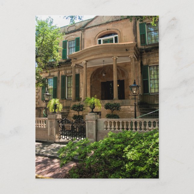 Savannah Georgia Viktorianisch Historisches Haus 2 Postkarte (Vorderseite)