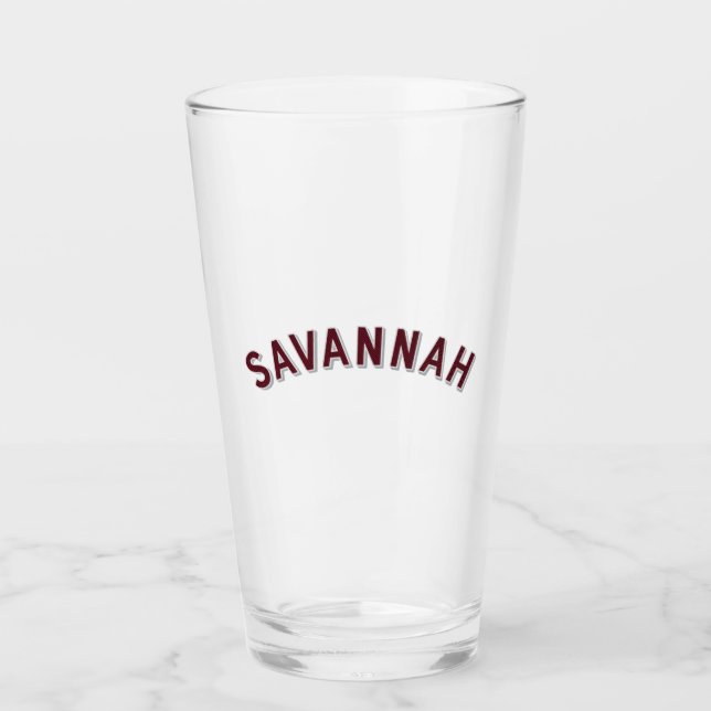 Savannah, Georgia Vintag Arch Glas (Vorderseite)
