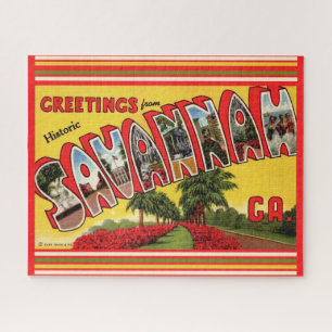 Savannah Georgia Vintag Jigsaw Puzzle
