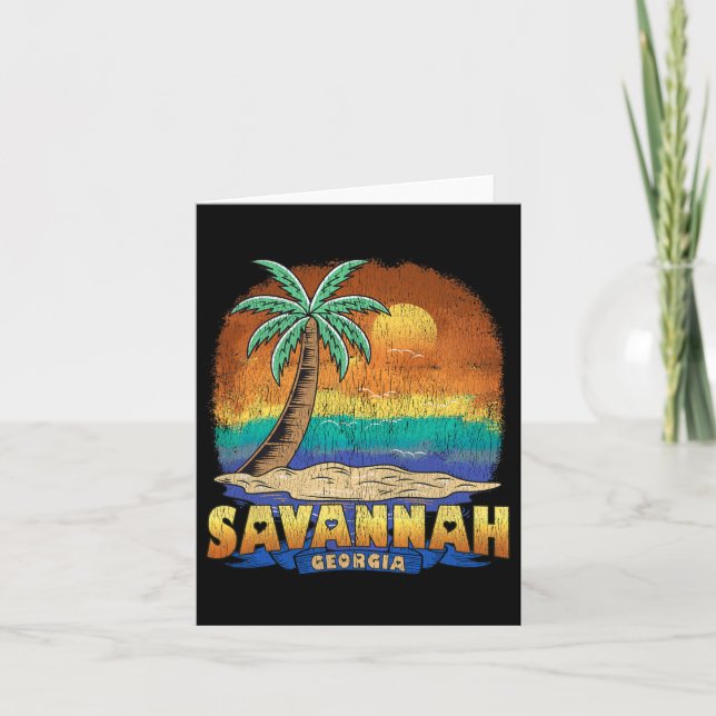 Savannah Georgia Vintag Not Souvenir Karte (Vorderseite)
