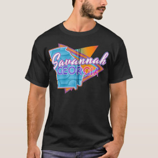Savannah Georgia Vintag Retro-Rückentrop T-Shirt