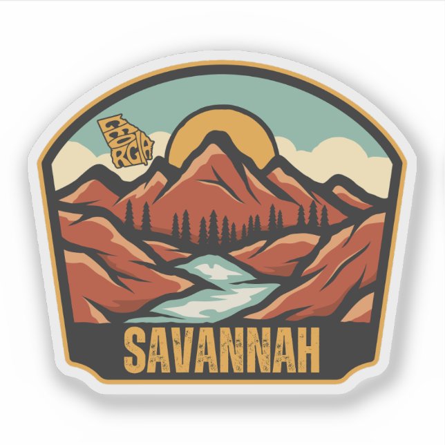 Savannah, Georgien Aufkleber (Vorderseite)