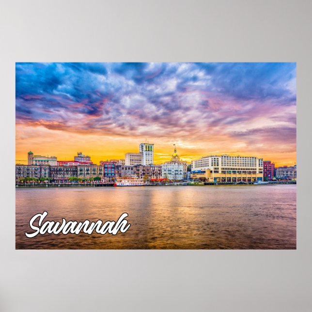 Savannah, Georgien, Vereinigte Staaten Poster (Vorne)