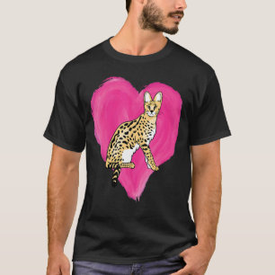 Savannah-Katze Herz Katzenbesitzer Liebe Liebhaber T-Shirt