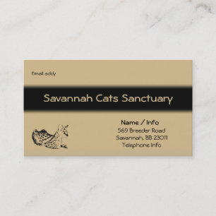 Savannah-Katzen-Geschäftskarte / Anpassen Visitenkarte