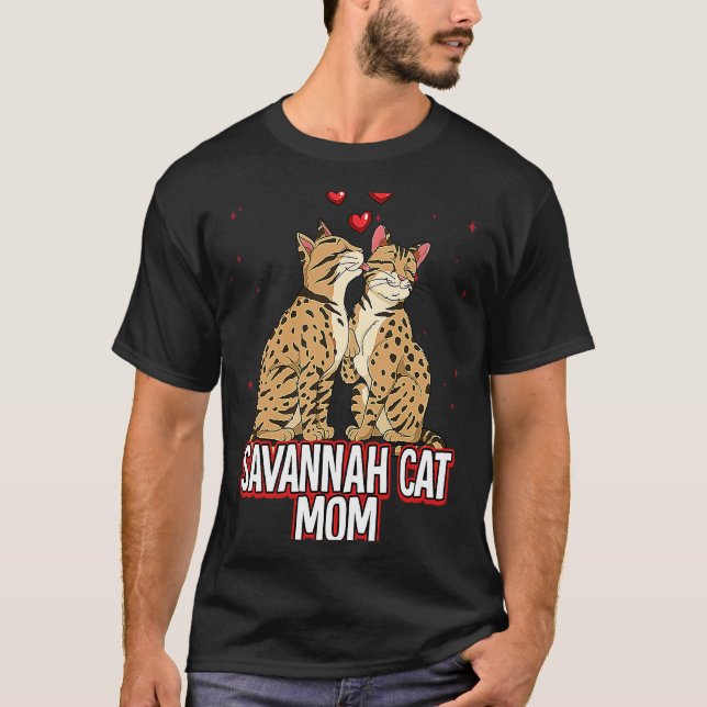 Savannah-Katzenmutter T-Shirt (Vorderseite)