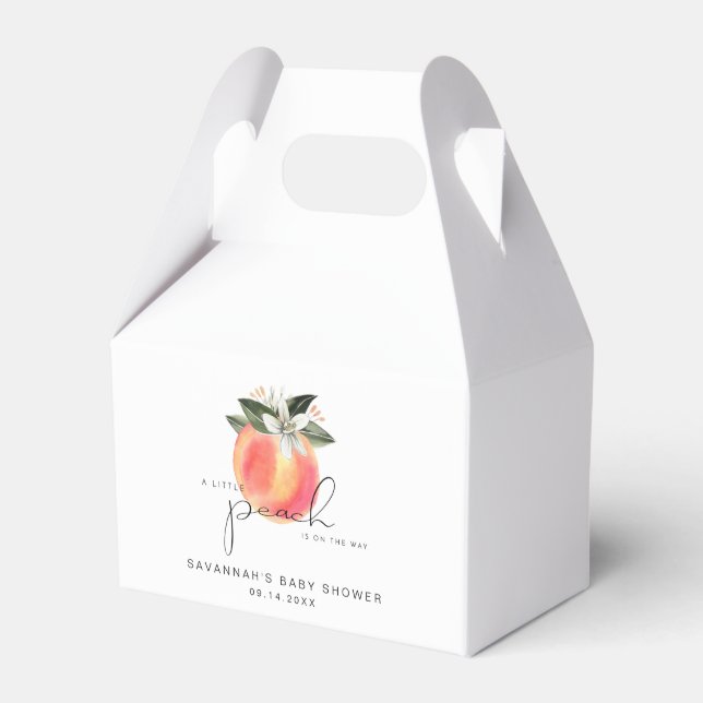 SAVANNAH Kleine Peach Baby Dusche Geschenkschachtel (Vorderseite)