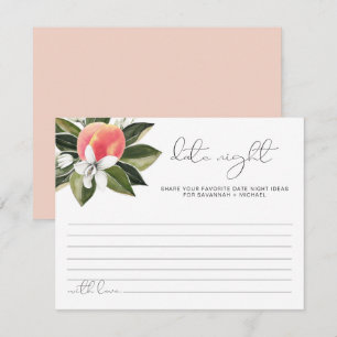 SAVANNAH Niedlich Peach Date Night Advice Card Einladung
