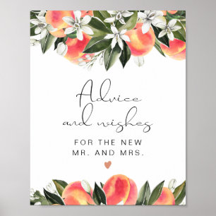 SAVANNAH Peach Advisor und wünscht Unterschrift Poster