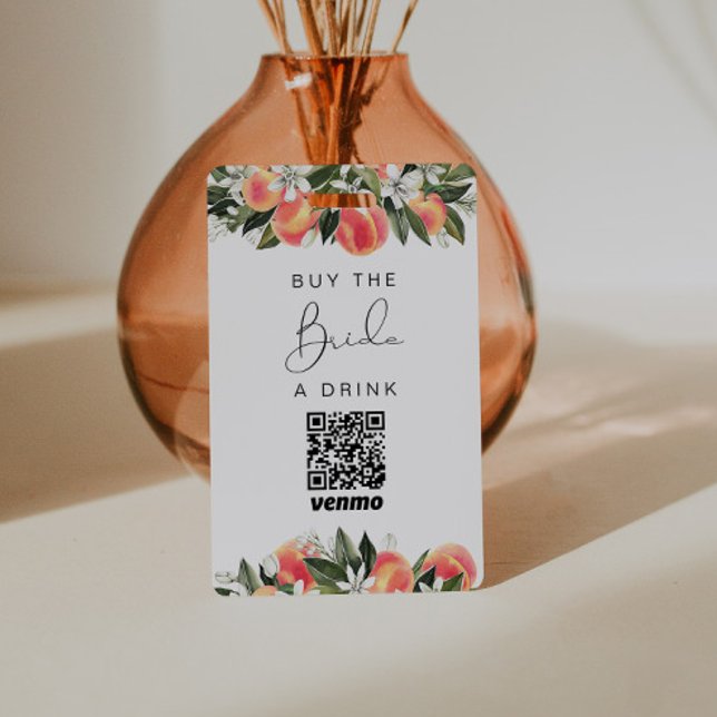 SAVANNAH Peach Kaufen Sie die Braut ein Getränk QR Ausweis (Von Creator hochgeladen)