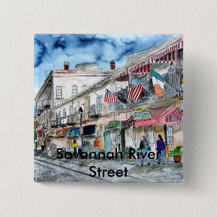 Savannah_river_street_painting, Savannah River… Button
