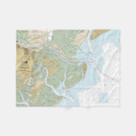 Savannah River und Wassaw Sound Nautical Chart Fleecedecke