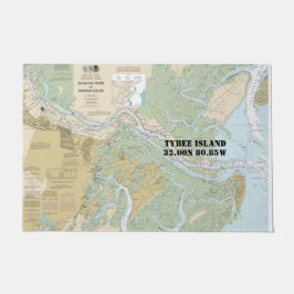 Savannah River und Wassaw Sound - Schönes Diagramm Fußmatte