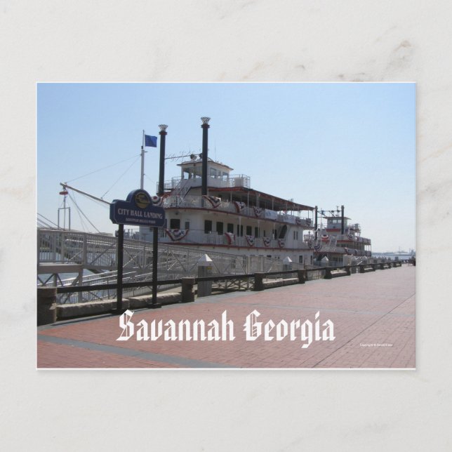 Savannah Riverboats Postkarte (Vorderseite)