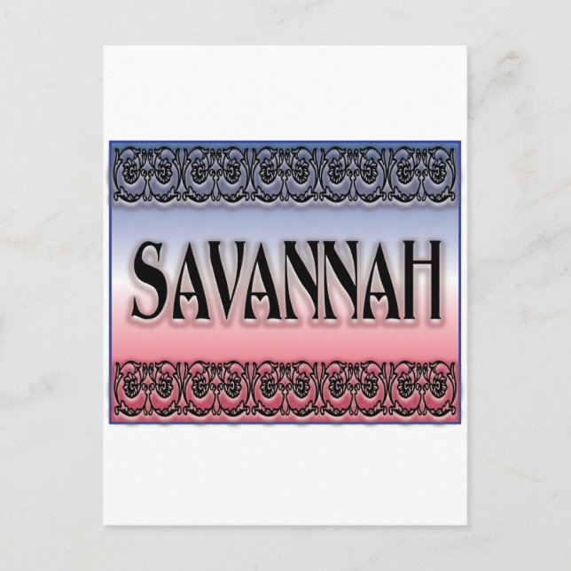 Savannah Scrollwork Postkarte (Vorderseite)
