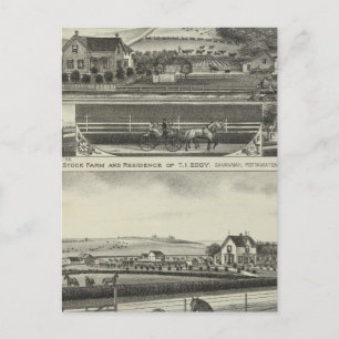 Savannah Stock Farmand Residences, Kansas Postkarte