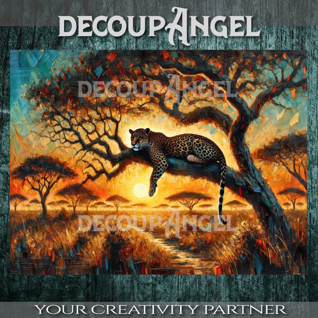Savannah Sunset Jaguar Decoupage Seidenpapier (Von Creator hochgeladen)