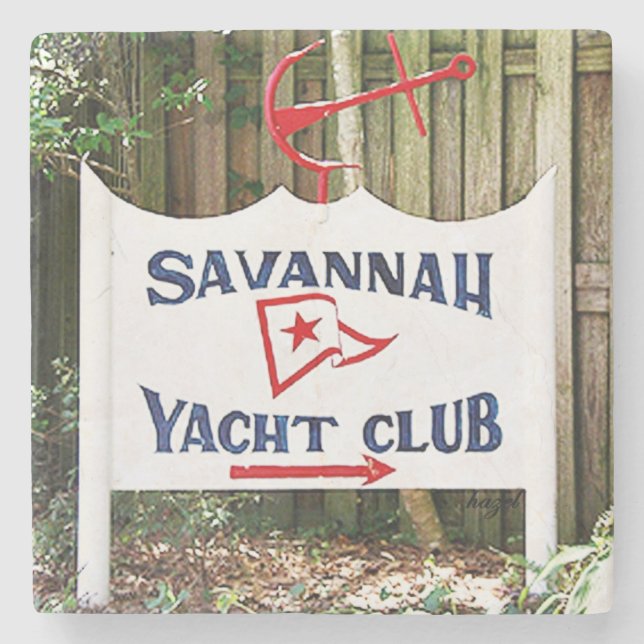Savannah Untersetzer, Savannah Yacht Club Steinuntersetzer (Vorderseite)
