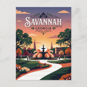 Savannah USA Postkarte