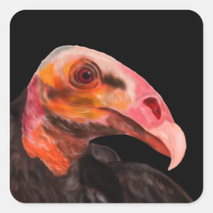 Savannah Vulture Quadratischer Aufkleber