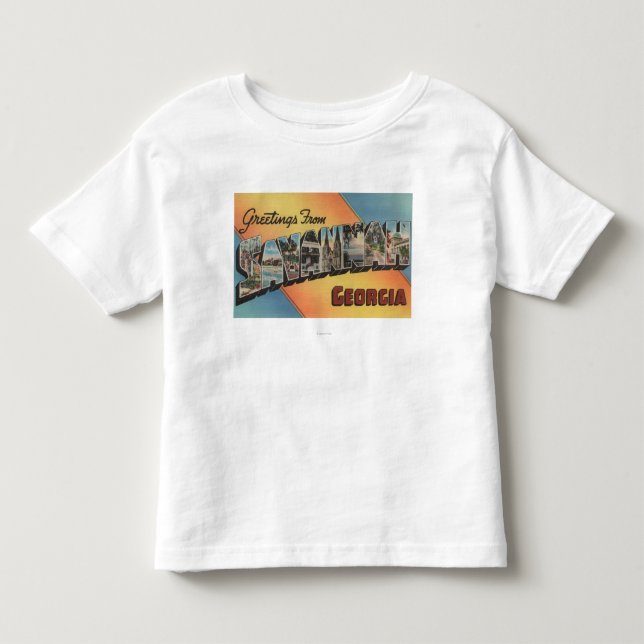 Savanne, Georgia - große Buchstabe-Szenen Kleinkind T-shirt (Vorderseite)